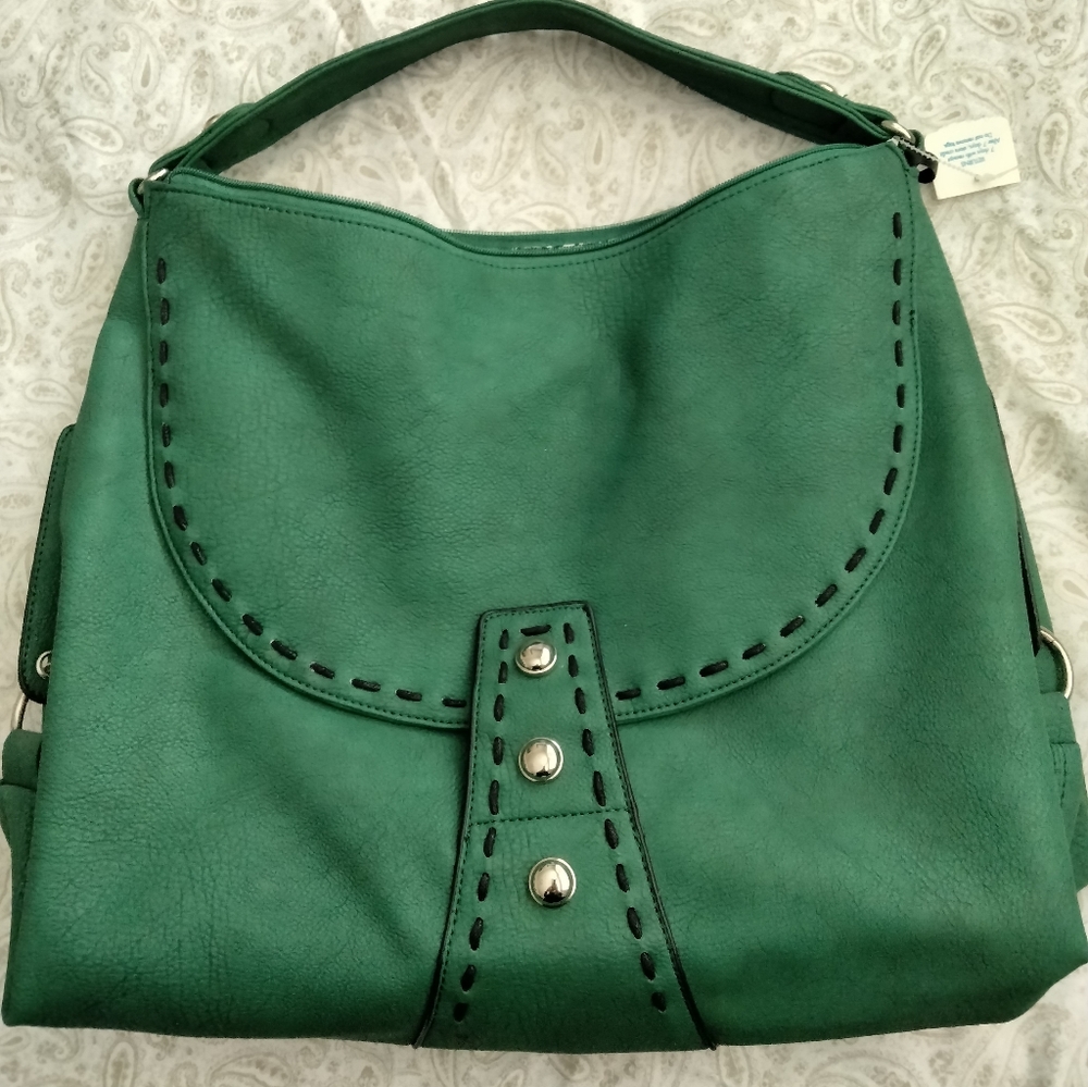 Yoki large green handbag/purse